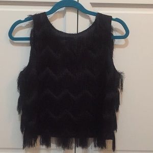 NWT Zara Fringe Crop Top